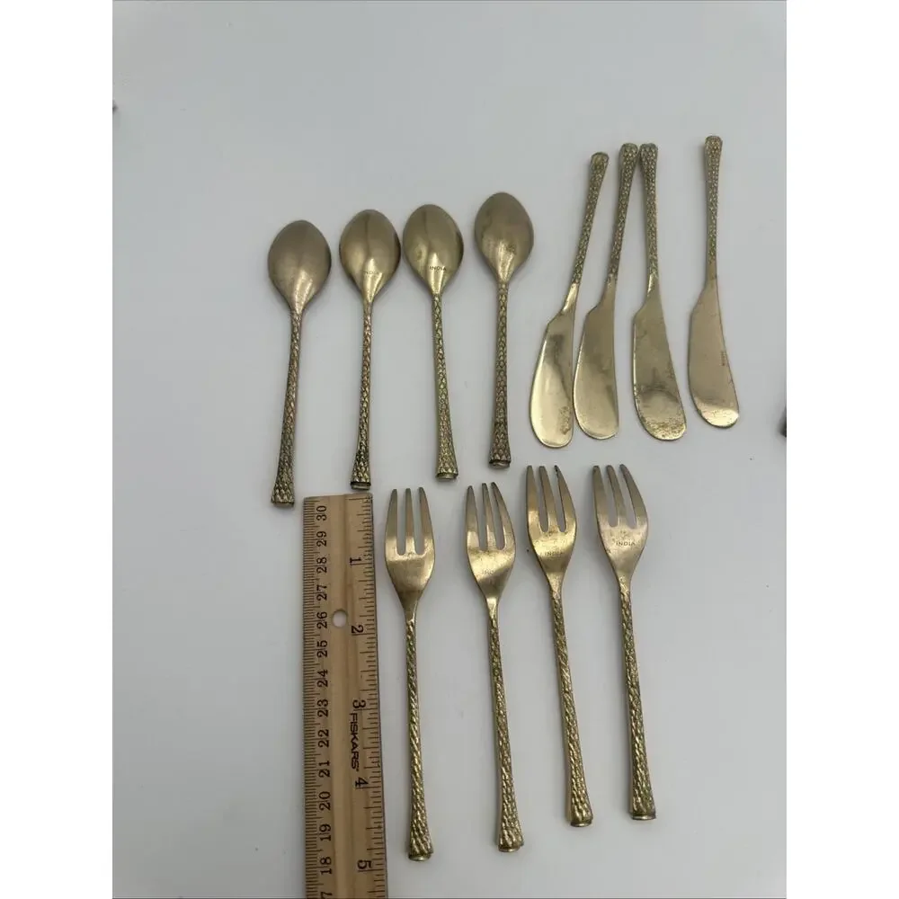 Gold And Rose Gold Plated Appetizer Silverware India 24 Pieces